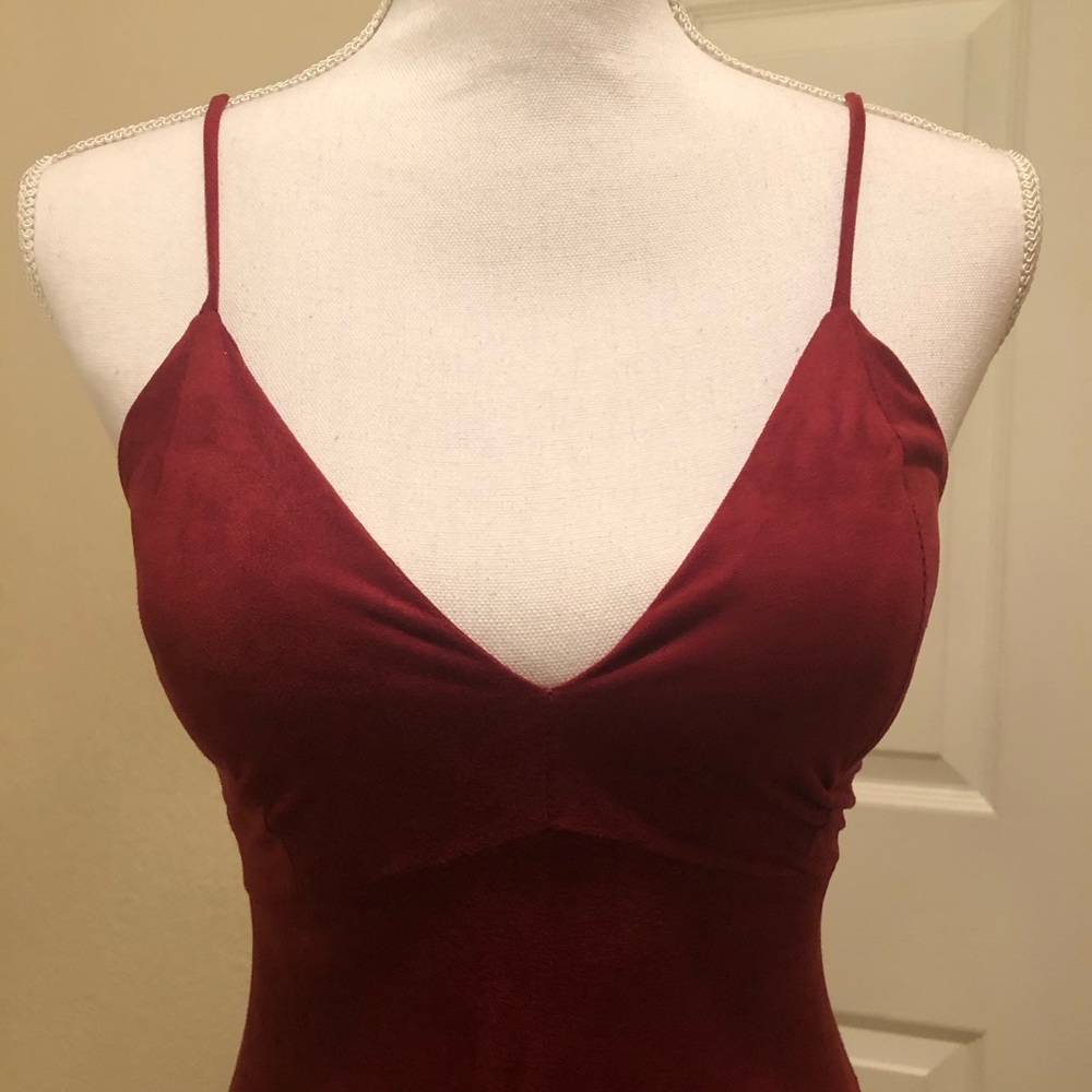 RED HOT🌶 Faux Suede Dress NWOT